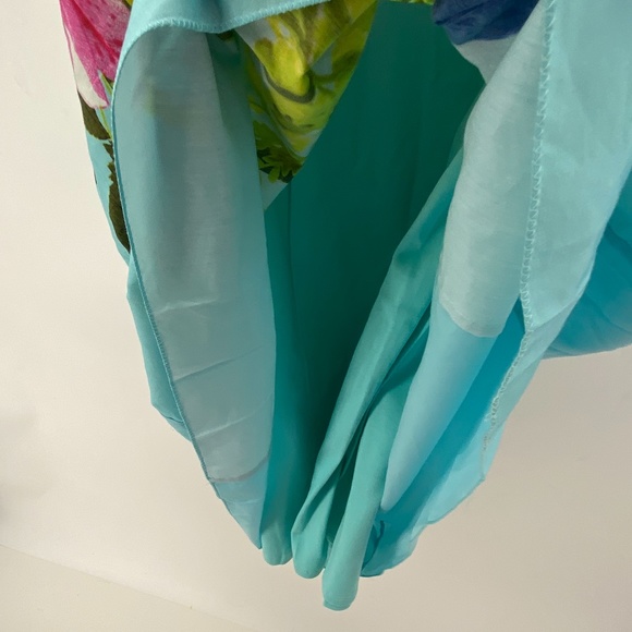 J.PETERMAN PARIS ROMANTIC SILK BLEND FLORAL DRESS - Picture 10 of 11